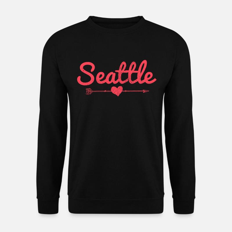 Seattle Washington Souvenir Geschenk - Unisex Pullover - Schwarz