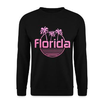 Florida Souvenir USA Amerika - Unisex Pullover - Schwarz - Vorne - Alina (178cm) & Michal (187cm)