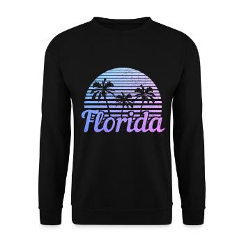 Florida Souvenir USA Amerika - Unisex Pullover - Schwarz - Vorne - Alina (178cm) & Michal (187cm)