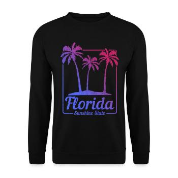 Floride Souvenir États-Unis Amérique - Sweat-shirt Unisexe - noir - Devant - Alina (178cm) & Michal (187cm)