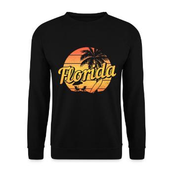 Florida Souvenir USA Amerika - Unisex Pullover - Schwarz - Vorne - Alina (178cm) & Michal (187cm)