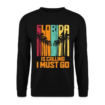 Floride Souvenir États-Unis Amérique - Sweat-shirt Unisexe - noir - Devant - Alina (178cm) & Michal (187cm)