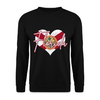 Floride Souvenir États-Unis Amérique - Sweat-shirt Unisexe - noir - Devant - Alina (178cm) & Michal (187cm)