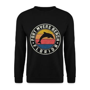 Fort Myers Beach Florida Souvenir - Unisex Pullover - Schwarz - Vorne - Alina (178cm) & Michal (187cm)