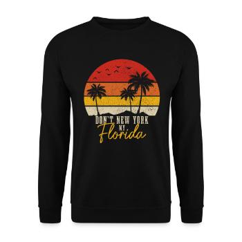 Floride Souvenir États-Unis Amérique - Sweat-shirt Unisexe - noir - Devant - Alina (178cm) & Michal (187cm)