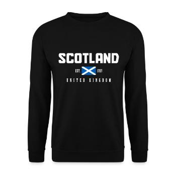 Ecosse drapeau écossais UK Vintage - Sweat-shirt Unisexe - noir - Devant - Alina (178cm) & Michal (187cm)