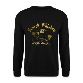 Scotch Whiskey Schottland Schottisch - Unisex Pullover - Schwarz - Vorne - Alina (178cm) & Michal (187cm)
