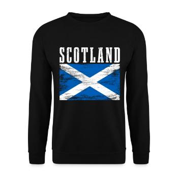 Ecosse drapeau écossais UK Vintage - Sweat-shirt Unisexe - noir - Devant - Alina (178cm) & Michal (187cm)