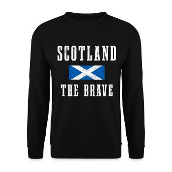 Ecosse drapeau écossais UK Vintage - Sweat-shirt Unisexe - noir - Devant - Alina (178cm) & Michal (187cm)