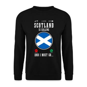 Schottland Schottische Flagge UK Vintage - Unisex Pullover - Schwarz - Vorne - Alina (178cm) & Michal (187cm)