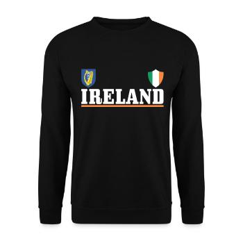 Ireland Dublin UK Irish Souvenir Gift - Unisex Sweatshirt - black - Front - Alina (178cm) & Michal (187cm)