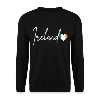 Ireland Dublin UK Irish Souvenir Gift - Unisex Sweatshirt - black - Front - Alina (178cm) & Michal (187cm)