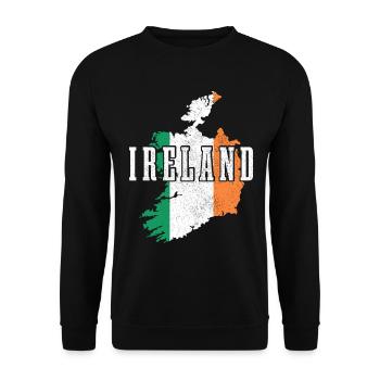 Ireland Dublin UK Irish Souvenir Gift - Unisex Sweatshirt - black - Front - Alina (178cm) & Michal (187cm)