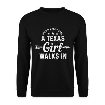 Texas - Unisex Pullover - Schwarz - Vorne - Alina (178cm) & Michal (187cm)