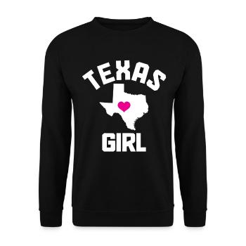 Texas - Unisex Pullover - Schwarz - Vorne - Alina (178cm) & Michal (187cm)