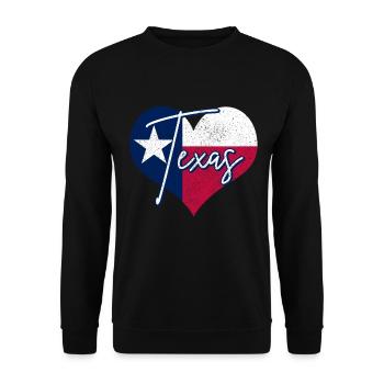 Texas - Unisex Pullover - Schwarz - Vorne - Alina (178cm) & Michal (187cm)