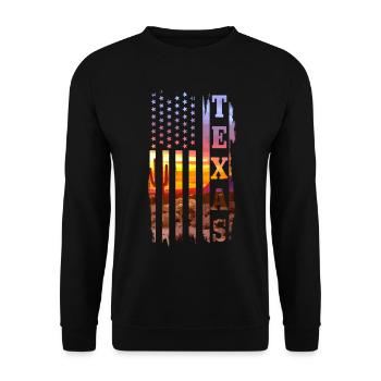 Texas - Unisex Pullover - Schwarz - Vorne - Alina (178cm) & Michal (187cm)