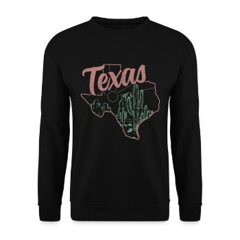 Texas - Unisex Pullover - Schwarz - Vorne - Alina (178cm) & Michal (187cm)