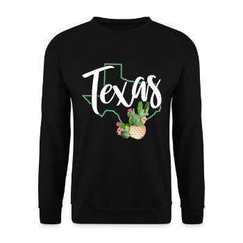 Texas - Unisex Pullover - Schwarz - Vorne - Alina (178cm) & Michal (187cm)