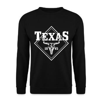 Texas - Unisex Pullover - Schwarz - Vorne - Alina (178cm) & Michal (187cm)