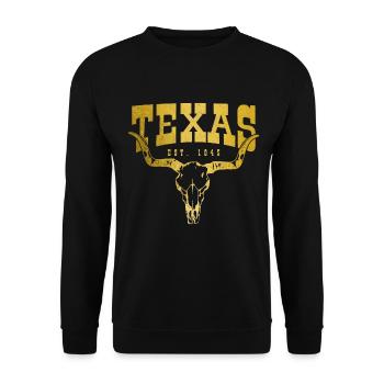 Texas - Unisex Pullover - Schwarz - Vorne - Alina (178cm) & Michal (187cm)