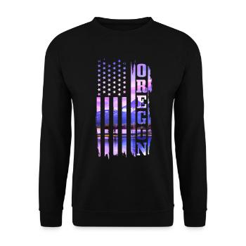 Oregon - Unisex Pullover - Schwarz - Vorne - Alina (178cm) & Michal (187cm)