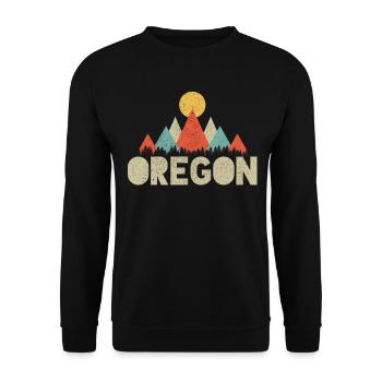 Oregon - Unisex Pullover - Schwarz - Vorne - Alina (178cm) & Michal (187cm)