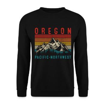 Oregon - Unisex Pullover - Schwarz - Vorne - Alina (178cm) & Michal (187cm)
