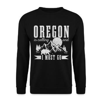 Oregon - Unisex Pullover - Schwarz - Vorne - Alina (178cm) & Michal (187cm)