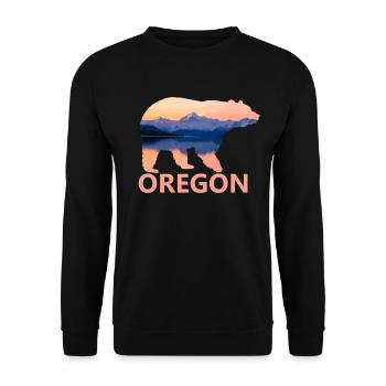 Oregon - Unisex Pullover - Schwarz - Vorne - Alina (178cm) & Michal (187cm)