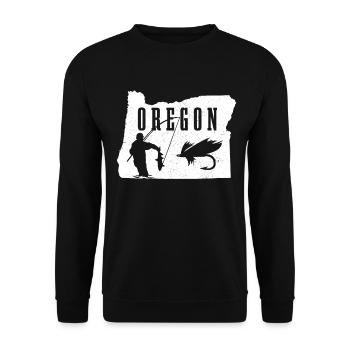 Oregon - Unisex Pullover - Schwarz - Vorne - Alina (178cm) & Michal (187cm)