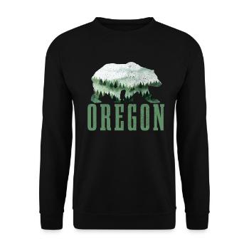 Oregon - Unisex Pullover - Schwarz - Vorne - Alina (178cm) & Michal (187cm)