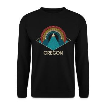 Oregon - Unisex Pullover - Schwarz - Vorne - Alina (178cm) & Michal (187cm)