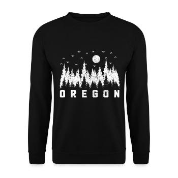 Oregon - Unisex Pullover - Schwarz - Vorne - Alina (178cm) & Michal (187cm)