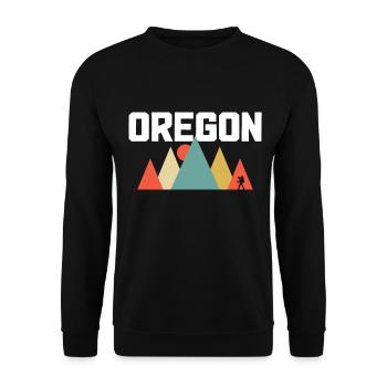 Oregon - Unisex Pullover - Schwarz - Vorne - Alina (178cm) & Michal (187cm)