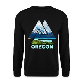 Oregon - Unisex Pullover - Schwarz - Vorne - Alina (178cm) & Michal (187cm)