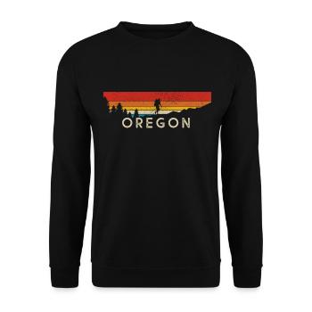 Oregon - Unisex Pullover - Schwarz - Vorne - Alina (178cm) & Michal (187cm)