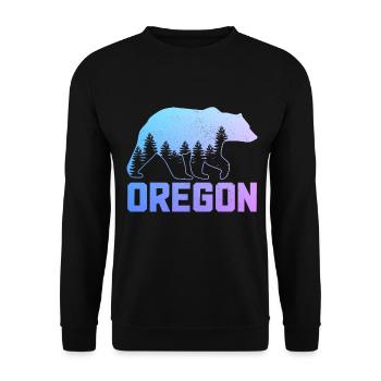 Oregon - Unisex Pullover - Schwarz - Vorne - Alina (178cm) & Michal (187cm)