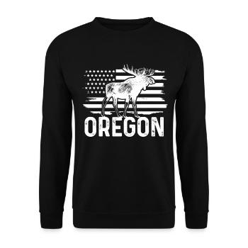 Oregon - Unisex Pullover - Schwarz - Vorne - Alina (178cm) & Michal (187cm)