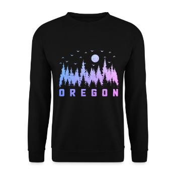 Oregon - Unisex Pullover - Schwarz - Vorne - Alina (178cm) & Michal (187cm)