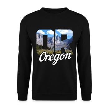 Oregon - Unisex Pullover - Schwarz - Vorne - Alina (178cm) & Michal (187cm)