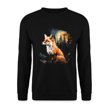 Renard - Sweat-shirt Unisexe - noir - Devant - Alina (178cm) & Michal (187cm)