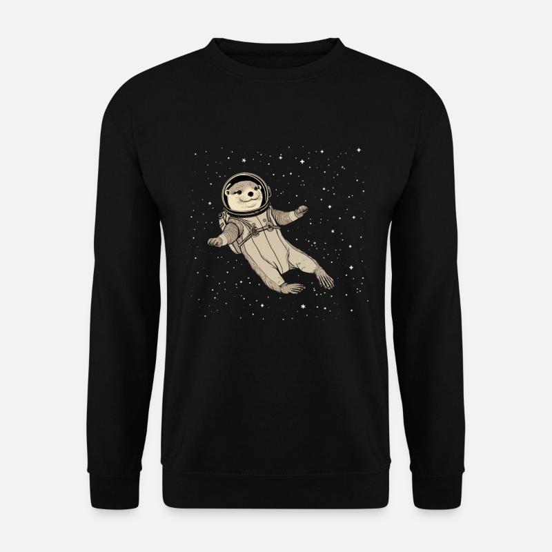 Otter Space Lustig Otter Astronaut - Unisex Pullover - Schwarz