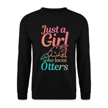 Loutre - Sweat-shirt Unisexe - noir - Devant - Alina (178cm) & Michal (187cm)