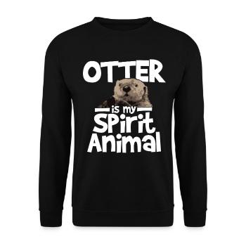 Otter Is My Spirit Animal - Unisex Sweatshirt - black - Front - Alina (178cm) & Michal (187cm)