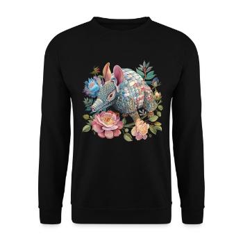 Gürteltier - Unisex Pullover - Schwarz - Vorne - Alina (178cm) & Michal (187cm)