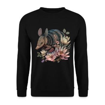 Gürteltier - Unisex Pullover - Schwarz - Vorne - Alina (178cm) & Michal (187cm)