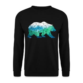 Bear Grizzly Bear - Unisex Sweatshirt - black - Front - Alina (178cm) & Michal (187cm)