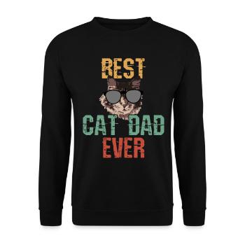 Cadeau de chat - Sweat-shirt Unisexe - noir - Devant - Alina (178cm) & Michal (187cm)