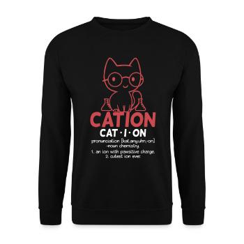 Chat chimie chimiste drôle cadeau - Sweat-shirt Unisexe - noir - Devant - Alina (178cm) & Michal (187cm)